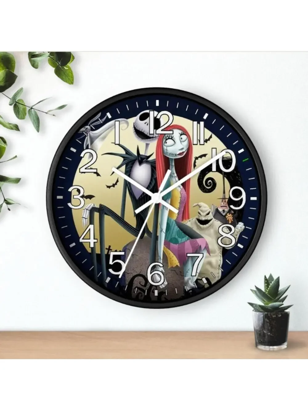 REVERSE TICKING CLOCK Nightmare Before Christmas Glow In Dark Halloween Clock